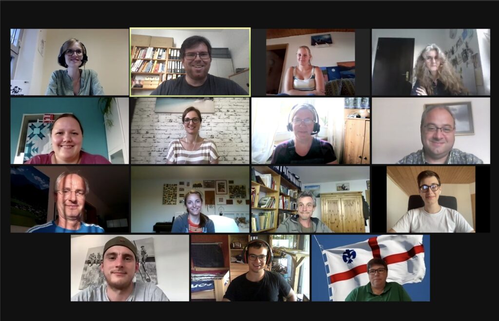 Gesprächsrunde der Mitglieder des Kreisjugendring per Videokonferenz.